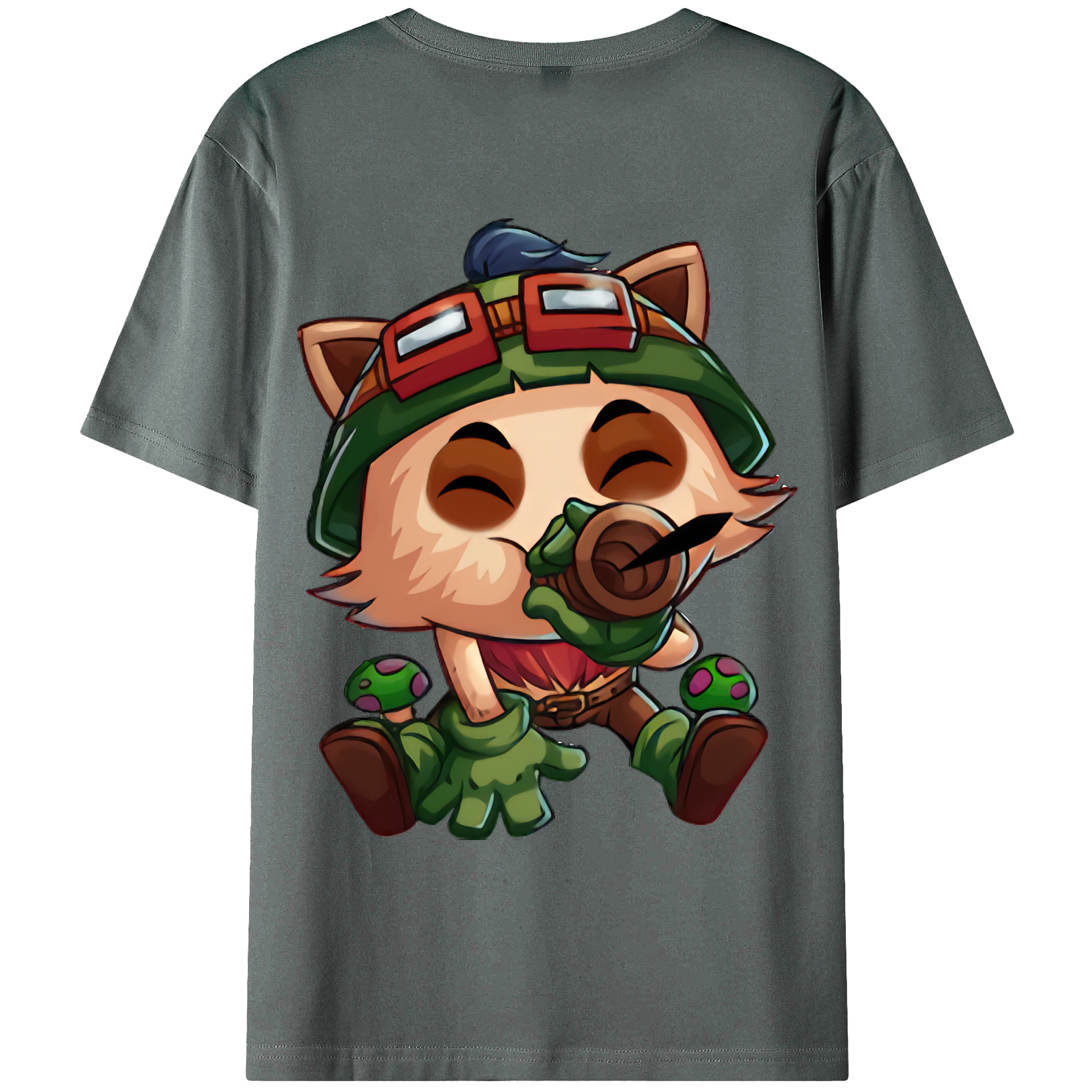 （画像用） リーグ・オブ・レジェンド League of Legends LOL 綿100％ メンズ半袖Tシャツ（バックプリント） 通気性